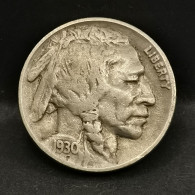 5 CENTS BUFFALO NICKEL 1930 USA ( BISON & TETE D'INDIEN ) - 1913-1938: Buffalo