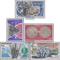 Monaco 1267,1292,1294,1295,1296 (complete Issue) Unmounted Mint / Never Hinged 1977 Archery, DrUgs, Coins U.A. - Nuovi