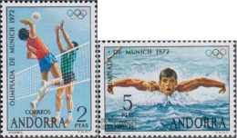 Andorra - Spanish Post 76-77 (complete Issue) Unmounted Mint / Never Hinged 1972 Summer - Nuevos