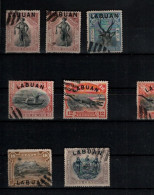 ! Lot Of 13 Old Stamps From Labuan, Malaysia - Altri & Non Classificati