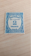 Timbre Taxe 2 F. Bleu  N°61** Gomme D'origine Signé Calves - 1859-1959 Neufs