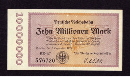 1923 Germany Deutsche Reichsbahn 10000000 Mark,P#S1014 - [15] Commémoratifs & Emissions Spéciales