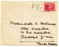 BELGIQUE - COB 138 OBLITERE GRIFFE ATHUS + P P O. 15 AU TAMPON SUR LETTRE POUR LA FRANCE - Storia Postale