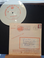 Marianne De Decaris 1263 Sur Pochette De Disque Souple, Cafés Maurice.Tarif 06/01/1959 0,25 Fr. Très Rare - 1960 Marianna Di Decaris