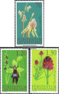 Liechtenstein 1301-1303 (complete Issue) Unmounted Mint / Never Hinged 2002 Orchids - Ungebraucht