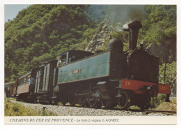 TRAIN À VAPEUR - GARE DE PUGET- THÉNIERS - LOCOMOTIVE TYPE 230T N° E327 DE 1909 - Trains