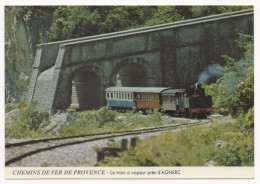 TRAIN À VAPEUR - GARE DE PUGET- THÉNIERS - LOCOMOTIVE TYPE 230T N° E327 DE 1909 - Trains