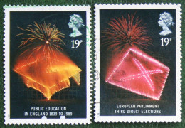 ANNIVERSARIES Telephone EUROPA CEPT (Mi 1198-1199) 1989 Used Gebruikt Oblitere ENGLAND GRANDE-BRETAGNE GB GREAT BRITAIN - Used Stamps