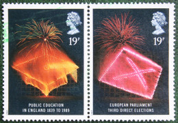 ANNIVERSARIES Telephone EUROPA CEPT (Mi 1198-1199) 1989 Used Gebruikt Oblitere ENGLAND GRANDE-BRETAGNE GB GREAT BRITAIN - Oblitérés