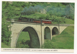 TRAIN À VAPEUR - GARE PUGET-THÉNIERS - LOCOMOTIVE TYPE 230T N° E27 DE 1909 - Trains