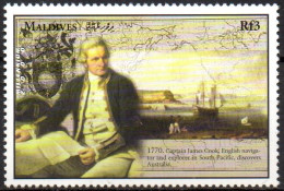 MALDIVES - 1v - MNH - Captain James Cook Discovers Australia - Explorer - Navigator - Cartographer - Map - Ship - Explorateurs