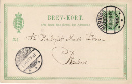 DENMARK 1903 POSTCARD MiNr P 28 I SENT FROM HERNING TO RANDERS - Ganzsachen