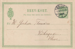 DENMARK 1904 POSTCARD MiNr P 28 I SENT FROM SKIVE - Entiers Postaux