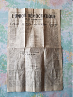 L'Union Démocratique De La Haute-Saônr - Septembre 1960 - Bouilleurs De Cru - 1950 - Oggi