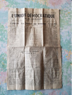 L'Union Démocratique De La Haute-Saônr - Septembre 1960 - Bouilleurs De Cru - Desde 1950