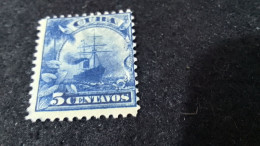 CUBA- 1930--1955-  5  C.    DAMGASIZ NOT GOM - Usati