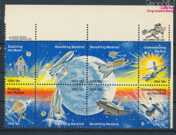 USA 1481-1488 Achterblock (kompl.Ausg.) Postfrisch 1981 Raumfahrt (10348635 - Neufs