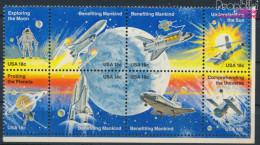USA 1481-1488 Achterblock (kompl.Ausg.) Postfrisch 1981 Raumfahrt (10348636 - Unused Stamps