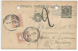 Regno CP Leoni C.15 Milano 11apr1921 X Cassa Risparmio Voghera Tassata In Arrivo C.10x2 - Postage Due