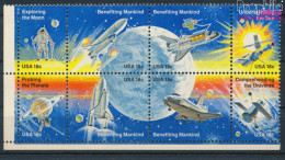 USA 1481-1488 Achterblock (kompl.Ausg.) Postfrisch 1981 Raumfahrt (10348637 - Nuovi