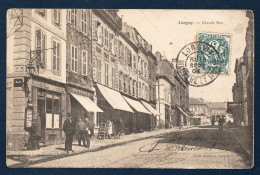 54. Longwy-Haut. Grande Rue. Café Des Arts (Gillet). Magasin Peiffer. Confections, Corsets, Baleines.Passants.  1904 - Longwy