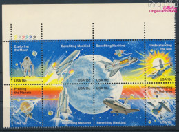 USA 1481-1488 Achterblock (kompl.Ausg.) Postfrisch 1981 Raumfahrt (10348638 - Unused Stamps