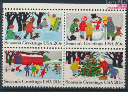 USA 1607-1610 Viererblock (kompl.Ausg.) Postfrisch 1982 Weihnachten (10348708 - Neufs