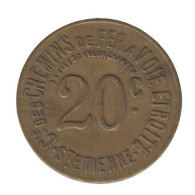 SAINT ETIENNE - 175.06 - Monnaie De Nécessité - 20 Centimes - Graveur Chambon - Monetari / Di Necessità