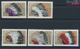 USA 2098Du-2102Eru (kompl.Ausg.) Postfrisch 1990 Indianer Kopfschmuck (10348616 - Ongebruikt