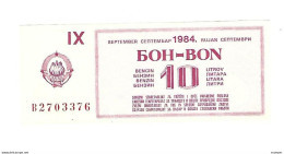 *jugoslavia  10 Liter Benzin Bon September 1984       J8a  Unc - Yougoslavie