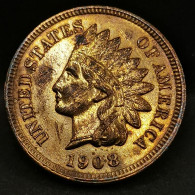 1 CENT INDIAN HEAD 1908 USA / TETE D'INDIEN - 1859-1909: Indian Head