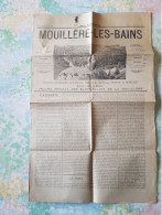 Journal Mouillères Les Bains - Besançon - 18 Juillet 1895 - 1850 - 1899