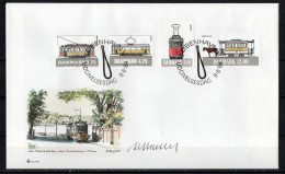 Martin Mörck. Denmark1994. Trams. Michel 1080 - 1083 FDC. Signed. - FDC