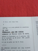 Doodsprentje Philemon Jan De Cock / Ruiterskerk 27/9/1909 - 28/1/1983 ( Leonie De Witte ) - Godsdienst & Esoterisme