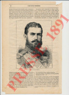 (avec Défaut = Article Incomplet) 5 Vues 1891 Gravure Portrait Roi Charles 1er Et Elisabeth De Roumanie Histoire  266CH9 - Non Classés