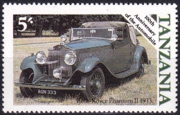 T.-P. Gommé Dentelé Neuf** - Centenaire De L'automobile Rolls Royce Phantom II 1932 - N° 268(Yvert)  - Tanzanie 1986 - Tansania (1964-...)