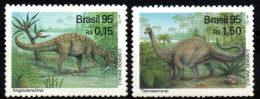 Brasilien 1995 - Mi.Nr. 2652 - 2653 - Postfrisch MNH - Tiere Animals Dinosaurier Dinosaurs - Prehistorics