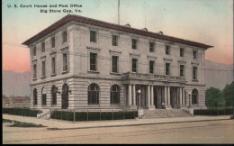 ! Old Picture Postcard Big Stone Gap, Virginia, USA Court House And Post Office - Sonstige & Ohne Zuordnung