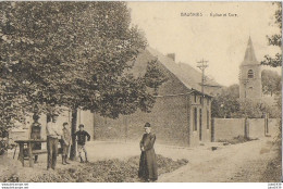 AA+....  BAUGNIES ..-- Eglise Et Cure .  1925 Vers SENSENRUTH ( Mr Maurice CORNU , Chez Mme Vve BLONDLET ) . Vverso . - Péruwelz