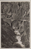 34459 - Schweiz - Schöllenenbahn - Mit Teufelsbrücke - Ca. 1950 - Eisenbahnen