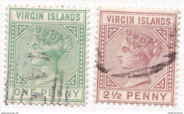 1879-80 BRITISH VIRGIN ISLANDS, SG  24/25  2 Values  USED - Otros & Sin Clasificación