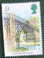 19P INDUSTRIAL ARCHAEOLOGY RIVER BRIDGE (Mi 1206) 1989 Used Gebruikt Oblitere ENGLAND GRANDE-BRETAGNE GB GREAT BRITAIN - Gebruikt