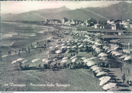 Ab157  Cartolina Viareggio Panorama Della Spiaggia Provincia Di Lucca - Lucca