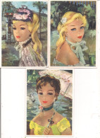 Lot De 3 Cartes Postales Edition Yvon   FRIMOUSSES DE PARIS - Mujeres