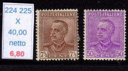 Effige Vittorio Emanule III 2 Valori C 7 1/2 50 C - Ungebraucht