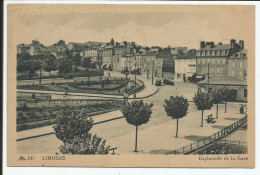 L'Esplanade De La Gare 1947  Assez Rare - Limoges