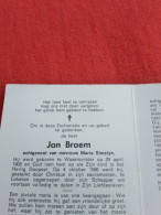 Doodsprentje Jan Braem / Waasmunster 29/4/1908 Lokeren 4/10/1986 ( Maria Simelyn ) - Religion & Esotericism