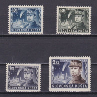 SLOVAKIA 1939, Sc# 34-37, General Stefanik, MH - Unused Stamps