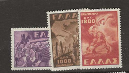 1949 MNH Greece Mi 560-62 Postfris** - Nuovi