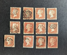 Grande Bretagne 12 Oblitérés N YT 3 Lettres O A,b,c,d,e,f,g,h,i,j,k,l - Used Stamps